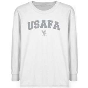  Air Force Falcons Youth White Logo Arch Long Sleeve T 