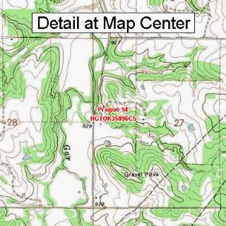  USGS Topographic Quadrangle Map   Prague SE, Oklahoma 