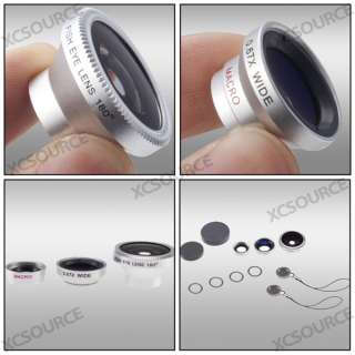 3in1 Fisheye Lens + Wide Angle + Micro Lens photo Kit Set for iPhone 
