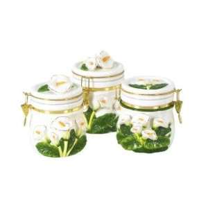  LILY AIRTIGHT 3 Canisters Set 3 D *NEW*