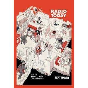 Vintage Art Radio and Television Today Sell Em RadioMusicFor 