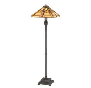 Quoizel TF961FVB Vintage Bronze Tiffany / Stained Glass 2 Light Floor 