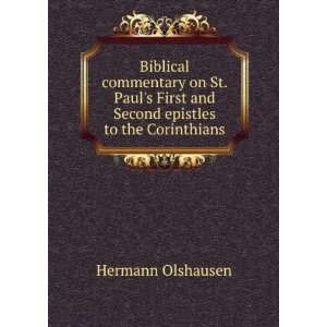   First and Second epistles to the Corinthians Hermann Olshausen Books