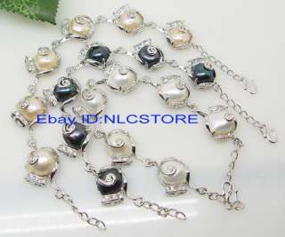 Wholesale 3x baroque pearl chain bracelet free ship   