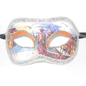  Orange Colombina Design Venetian Masquerade Mask