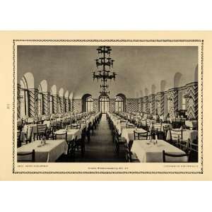 1914 Print Beer Hall Interior Cologne Werkbund Exhibition Dining Bruno 