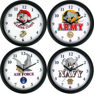 Choice of Military Clocks   Army Navy Air Force Marines 844296056743 