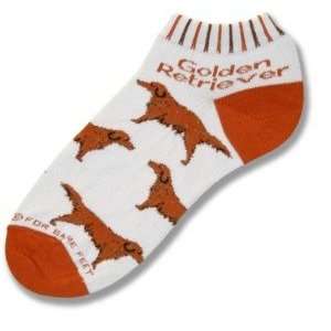   Feet Pair of Golden Retriever Short Socks   Great Gift for Dog Lover