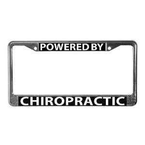  Powered By Chiropractic Health License Plate Frame by 