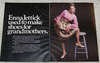 1969 CHERYL TIEGS Enna Jettick shoes Jetticks 2 PAGE AD  