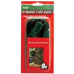  Coleman Cable 9492 9 Foot 16 3 Nine Outlet Holiday Tree 