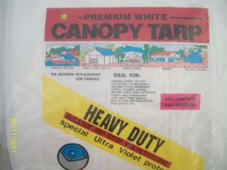 HEAVY DUTY WHITE 7x20 CANOPY WALL TARPS FAST  FREE 