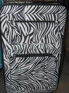 Black and White Zebra print 3 piece Luggage Set  