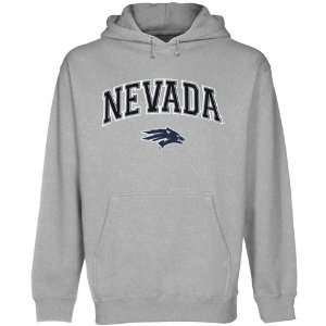  Nevada Wolf Pack Ash Logo Arch Applique Midweight Pullover 