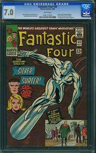 Fantastic Four #50 CGC 7.0 Silver Surfer WHITE pages cm  