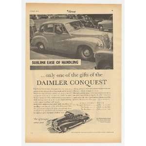  1955 Daimler Conquest Ease of Handling British Print Ad 