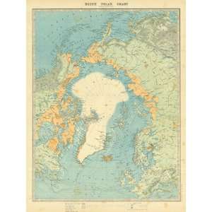   1885 Antique Map of the Northern Polar Region