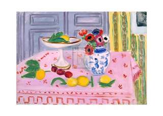 HENRI MATISSE The Pink Tablecloth, 1925 fruit flowers  