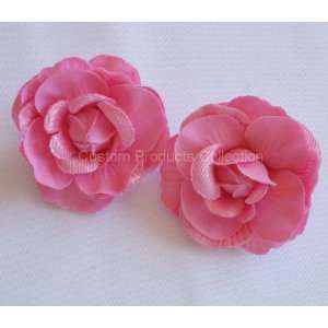  Pink Rose Wedding Birde Hair Flower Clip Barrette  One 