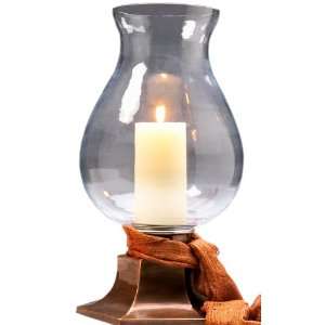   Classic Hurricane Candle Lantern with Copper Base