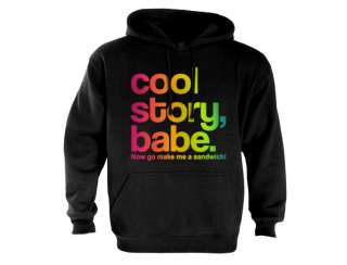 Cool Story Babe Hoodie jersey Shore bro Sandwich Tell it Again 