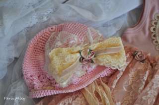 Rose Biscotti~French Lace Dress & Hat 4 Reborn Baby Doll  