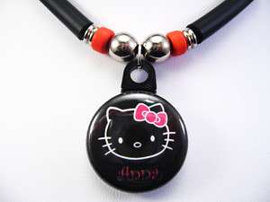 Black Hello Kitty Necklace Personalized With Your Name  