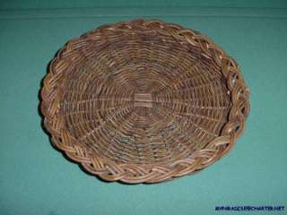 VINTAGE WICKER CHURCH COLLECTION or OFFERING PLATE # 1  