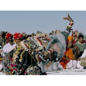  Woman Dancing During Desert Festival, Bikaner Desert Festival 
