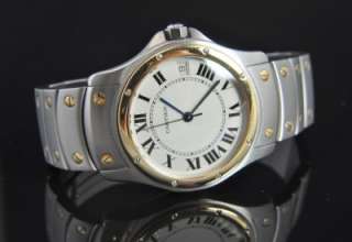 Cartier Santos 18K Yellow Gold Stainless Steel Mechanical Automatic 
