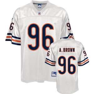 Alex Brown Jersey Reebok White Replica #96 Chicago Bears Jersey 