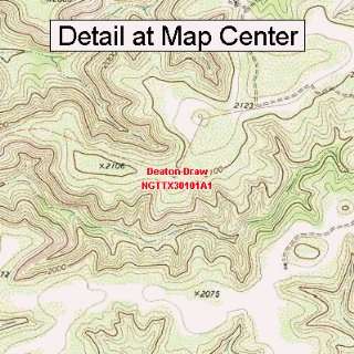  USGS Topographic Quadrangle Map   Deaton Draw, Texas 