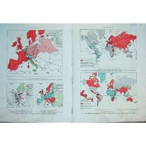  Map Cartography Briand World Europe French Print 1932 