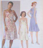 Misses Bias Dress Pattern 4869 Cowl Neck McCalls New  