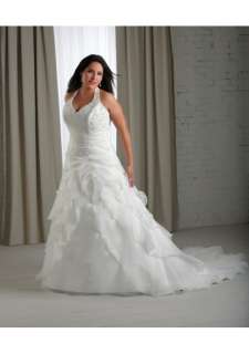   Line Style with Lavish Ruffle Skirt 2012 Plus Size Wedding Dress WP
