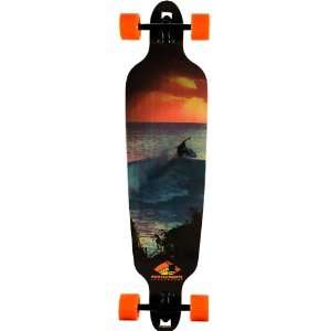  San Clemente Surf At Sunset Complete Bamboo Longboard 