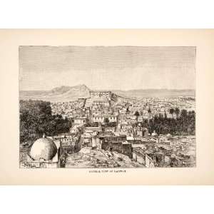 1893 Wood Engraving (Photoxylograph) Laghwat Algeria Atlas Mountains 