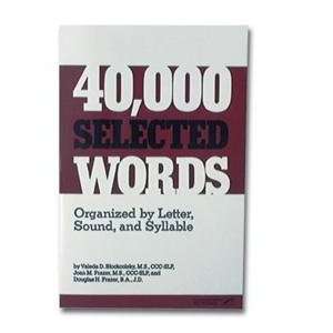40,000 Selected Words by Valeda Blockcolsky, Joan M. Frazer and 
