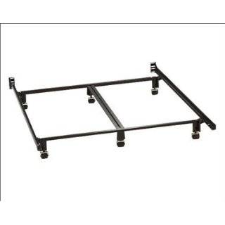   Size Metal Bed Frame With Double Rail Center Support & Wide Rug Rol