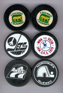 1972 75 Chicago Cougars WHA Large Czech. Bk. Game Puck  