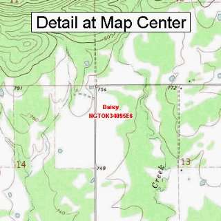 USGS Topographic Quadrangle Map   Daisy, Oklahoma (Folded/Waterproof)