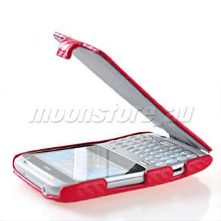   FLIP HARD BACK CASE COVER + SCREEN FOR HTC CHACHA A810E G16 RED  
