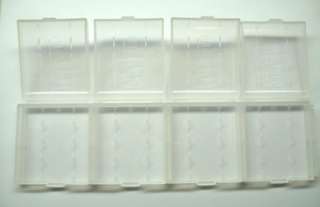 LOT of 6 AA AAA Battery Cases Holders   White  
