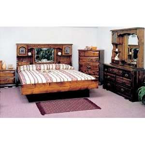  Pine Countryside Floral Hutch Waterbed Furniture & Decor
