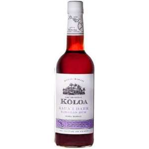  Koloa Kauai Dark Hawaiian Rum 750ml Grocery & Gourmet 
