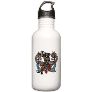   Water Bottle 1.0L Japanese Samurai with Dragons 