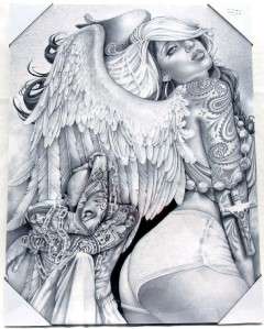Jaime Mouse Lopez Angel Girl Tattoo Canvas Art NEW  