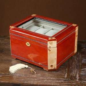  Watch Box with Glass Top in Walnut