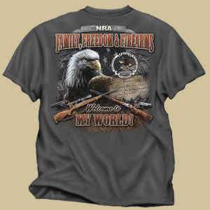 Buckwear T Shirt NEW NRA, Family, Friends & Firearms  