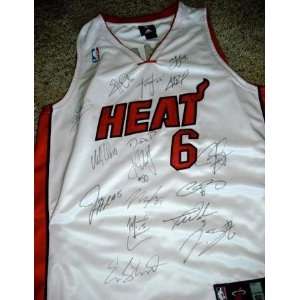   Heat Team Signed Jersey   Autographed NBA Jerseys
